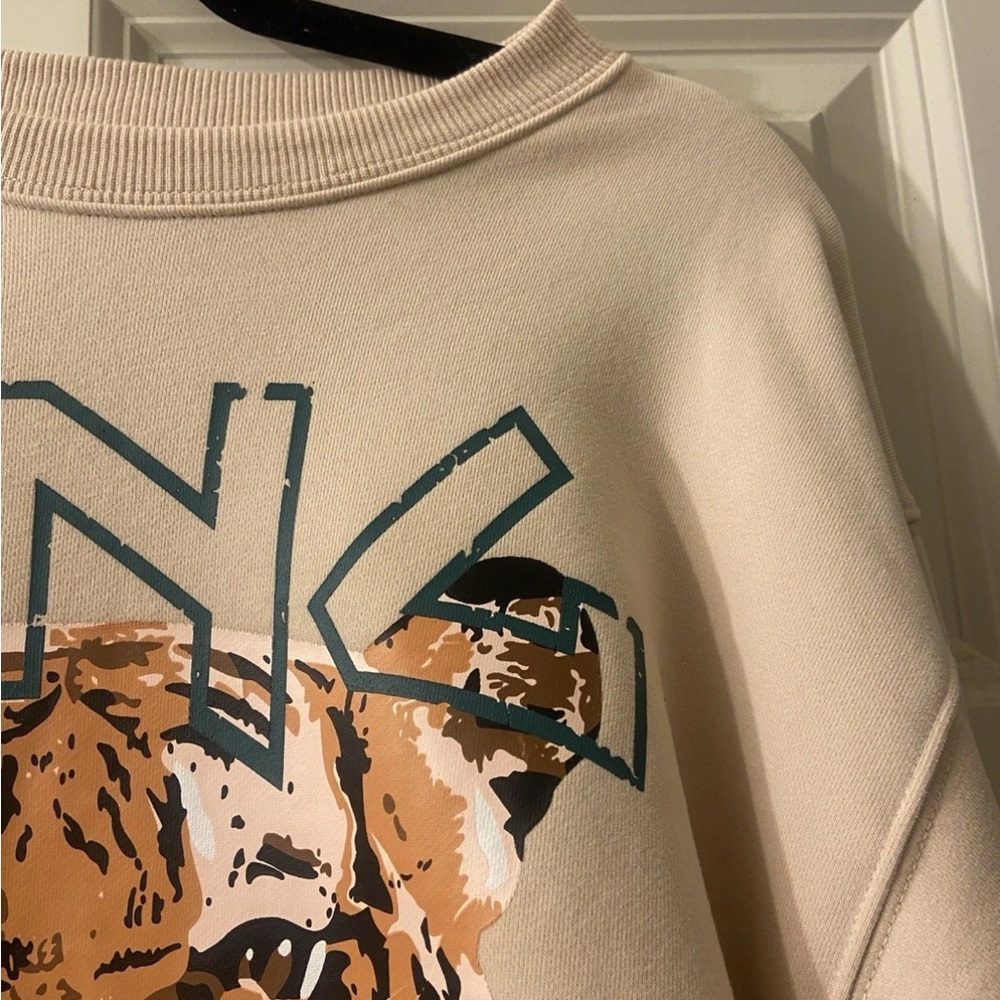 Anine Bing Cream Tiger Crewneck Sweatshirt - Picture 6 of 13